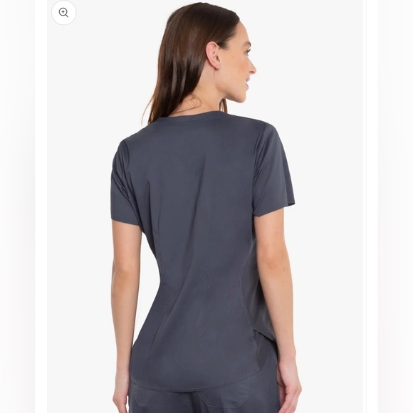 Med Couture Touch 7459 Navy Blue Women's V-Neck Shirttail Top Small (Set… - Picture 2 of 8